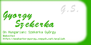gyorgy szekerka business card